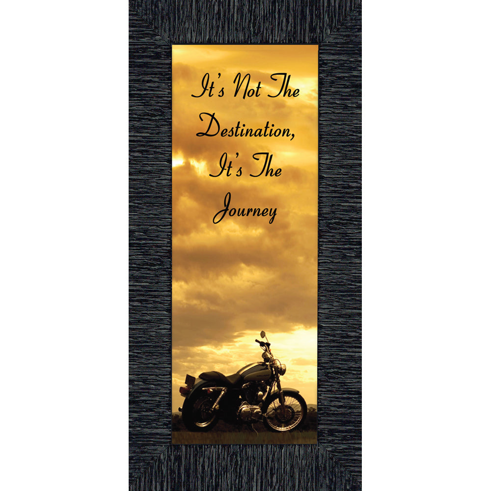 It's Not the Destination, Classical Motorcycle Photo Frame, 6x12 7860