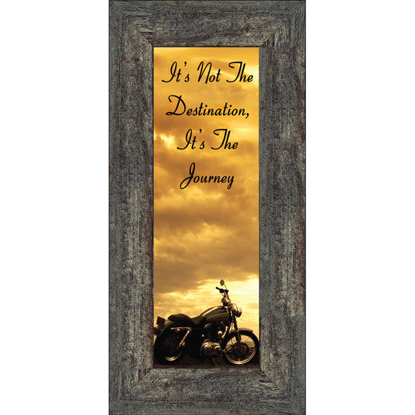 It's Not the Destination, Classical Motorcycle Photo Frame, 6x12 7860