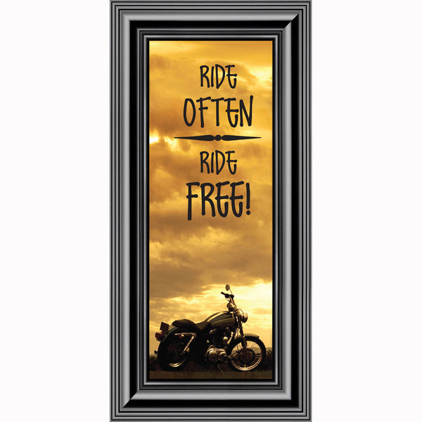 Ride Often and Ride Free, Motorcycle Gifts for Men, Classical Motorcycle Photo Frame, 6x12 7863
