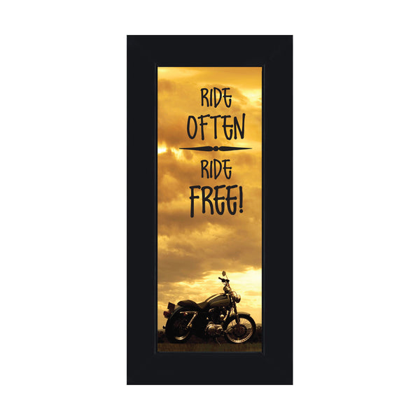 Ride Often and Ride Free, Motorcycle Gifts for Men, Harley Davidson Photo Frame, 6x12 7863BC