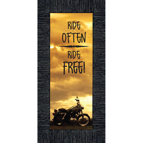 Ride Often and Ride Free, Motorcycle Gifts for Men, Harley Davidson Photo Frame, 6x12 7863BC