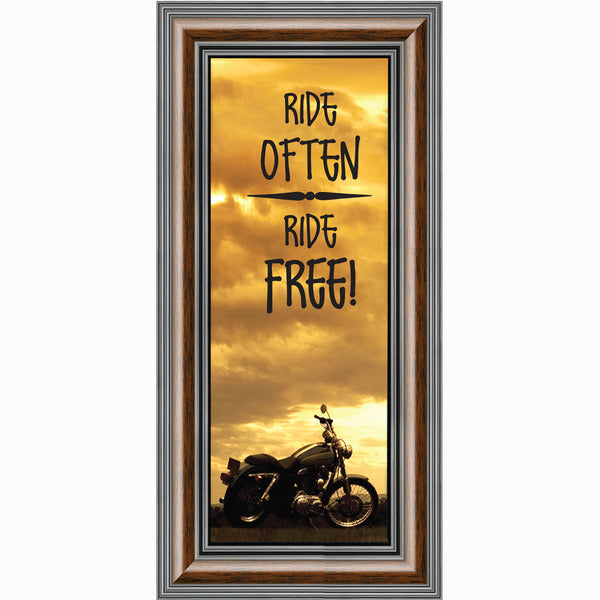 Ride Often and Ride Free, Motorcycle Gifts for Men, Classical Motorcycle Photo Frame, 6x12 7863