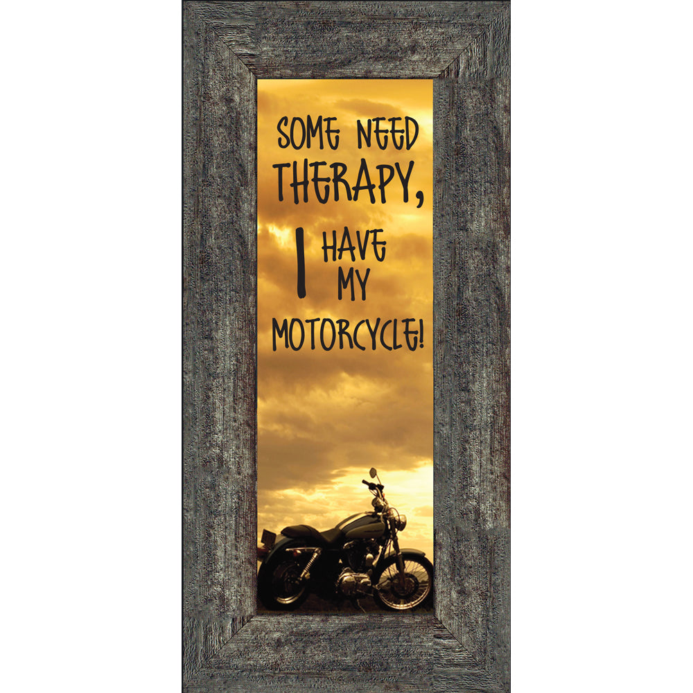 Some Need Therapy, Gifts for Motorcycle Riders, Motorcycle Picture Frame, 6x12 7869BC