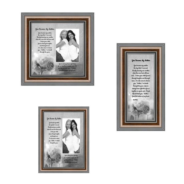 Picture Frame Set, 3 Piece Customizable Gallery Multi pack, 1-5x7, 1-8x8, 1-4x10, for Tabletop or Wall Display
