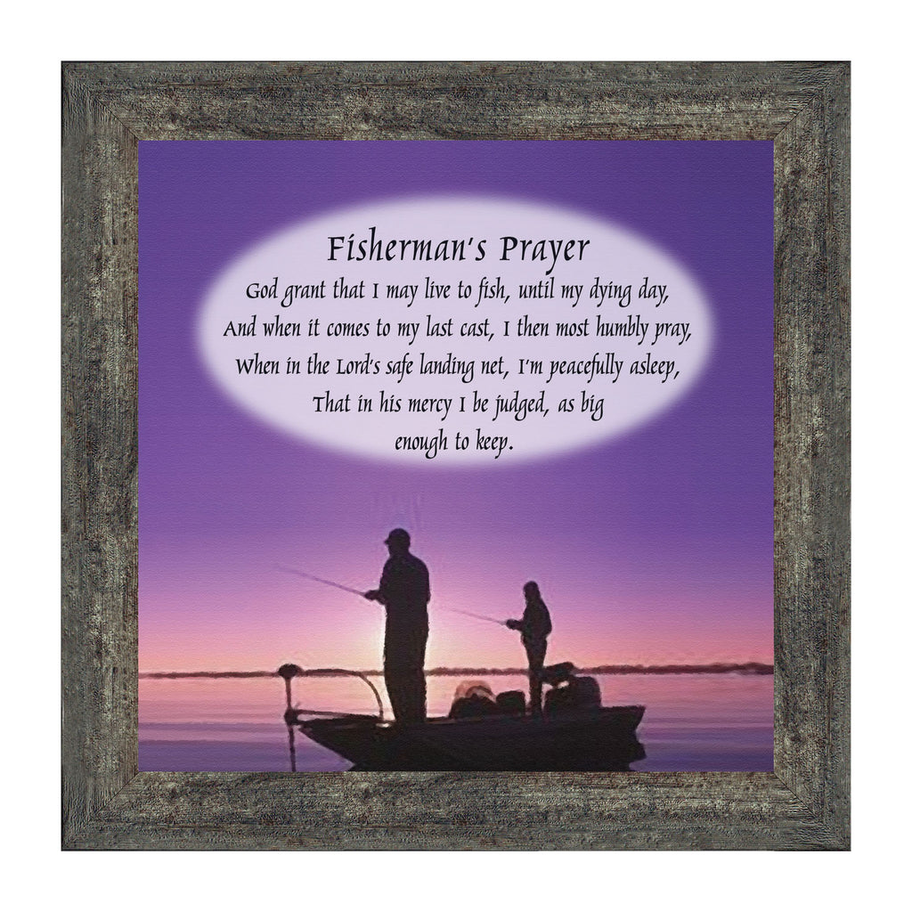 A Fisherman's Prayer, Beach, Boating or Fishing Decor, Picture Frame, –  Crossroads Home Decor