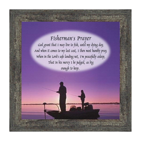 A Fisherman's Prayer, Beach, Boating or Fishing Decor, Picture Frame, 8x8, 8501
