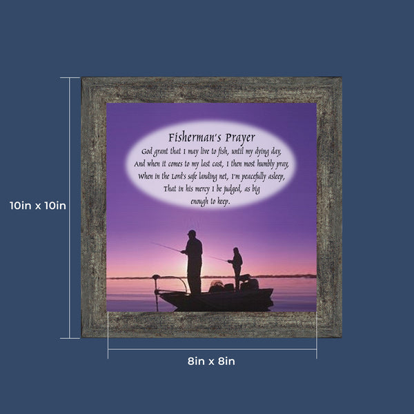 A Fisherman's Prayer, Beach, Boating or Fishing Decor, Picture Frame, 8x8, 8501