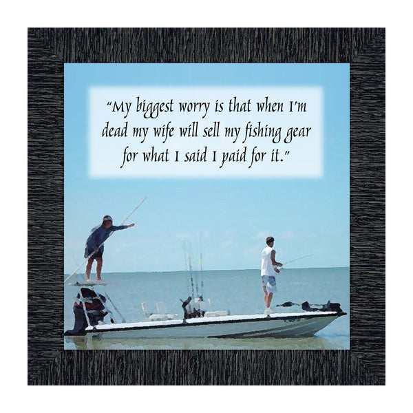Fisherman's Prayer, Fishing Gifts,  Beach, Boating or Fishing Decor, Picture Frame, 10x10 8503