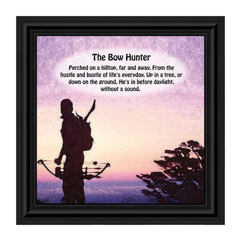 Bow Hunters Prayer, Hunting, Gaming with Crossbow Picture Frame, 10x10 8504