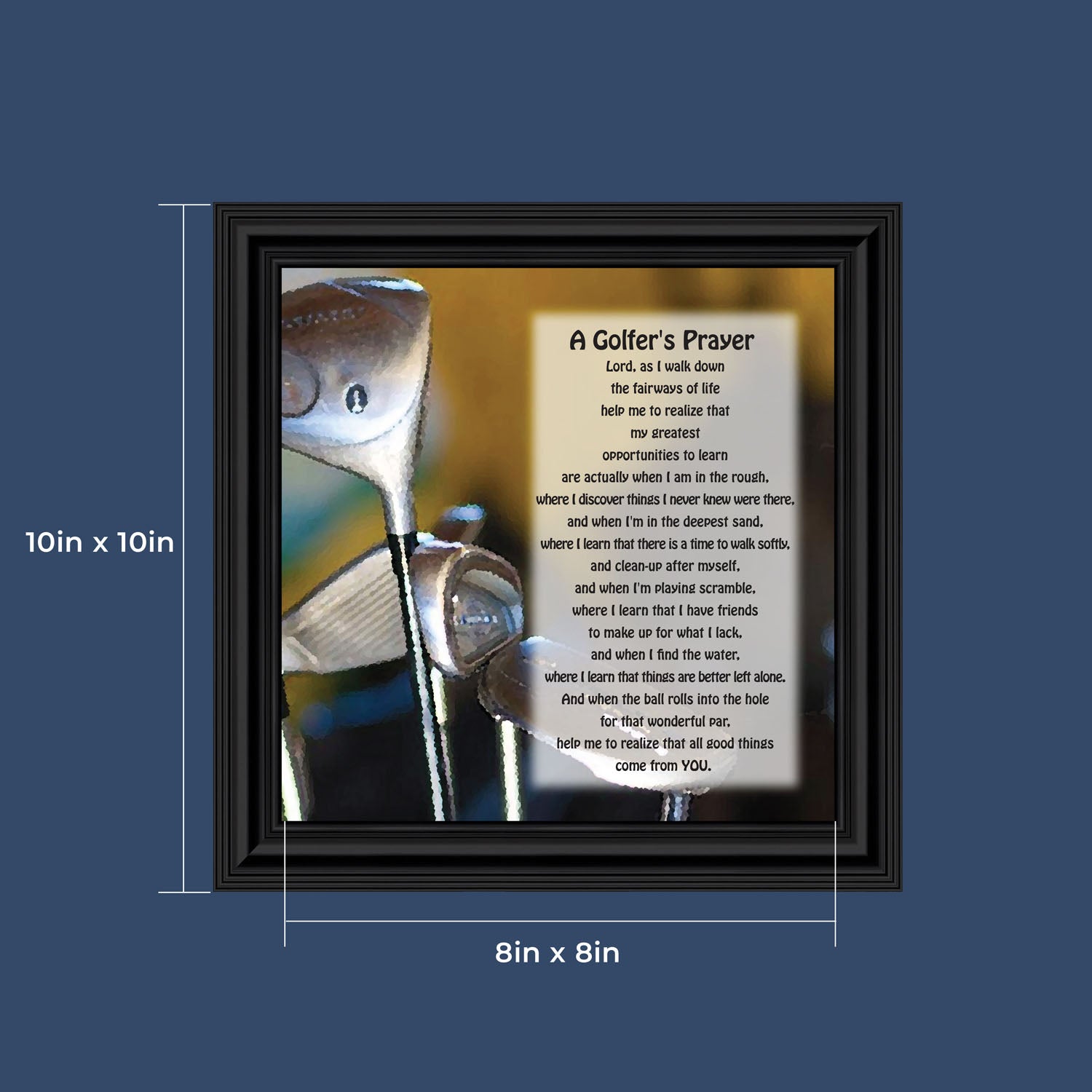 Golf, Funny Golf Gifts for Men Picture Frame 10X10 6355 – Crossroads Home  Decor