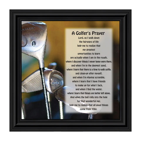 Golfer's Prayer, Golfer's Gift for Men Picture Frame, 10x10 8512