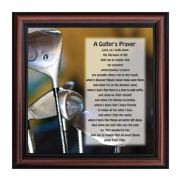 Golfer's Prayer, Golfer's Gift for Men Picture Frame, 10x10 8512