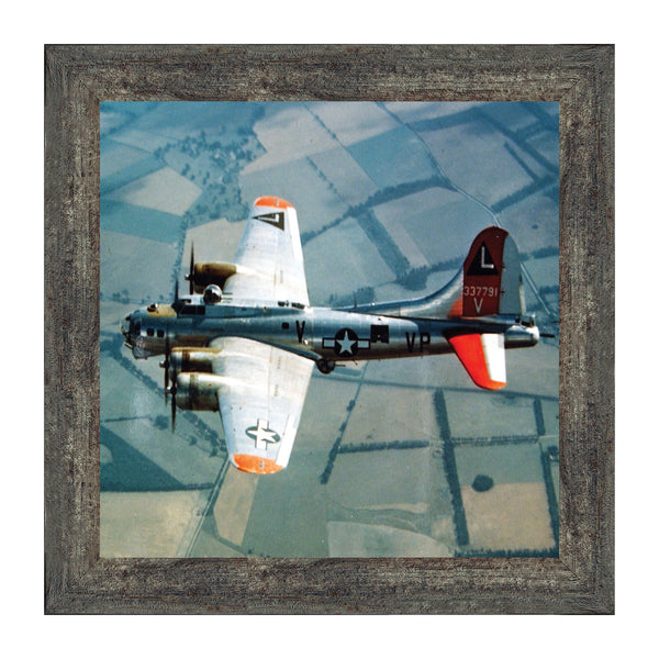 Boeing B-17 Flying Fortress Plane, Aviation Picture Frame, 10x10 8514