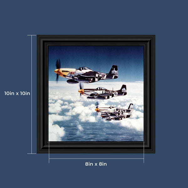 P-51 Mustang Fighters, Aviation Picture Frame, 10x10 8516
