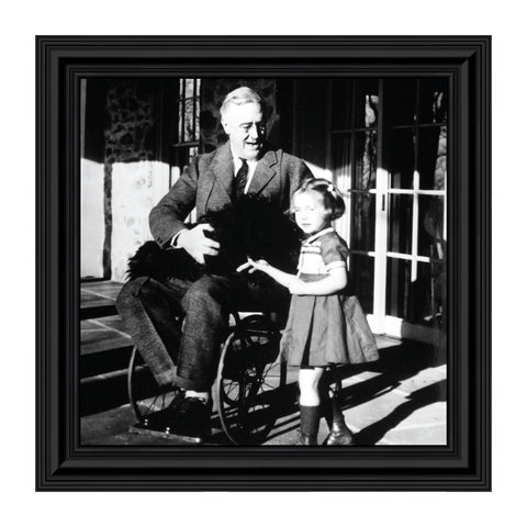 President Roosevelt at Hyde Park, Presidential Wall Art, Historical Picture Frame, 10x10 8525