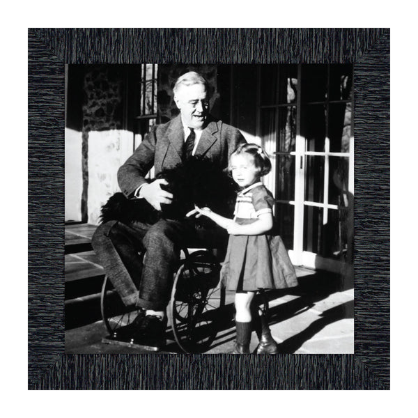 President Roosevelt at Hyde Park, Presidential Wall Art, Historical Picture Frame, 10x10 8525