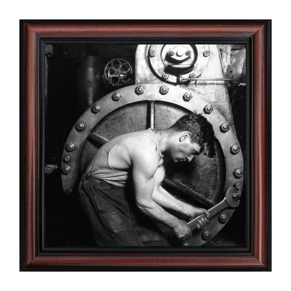 Factory Laborer, Vintage Images, Historical Picture Frame, 10x10 8540