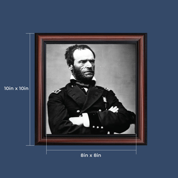 General William Tecumseh Sherman, Military Images, Historical Picture Frame, 10x10 8543