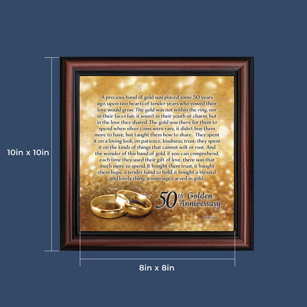 50th Wedding Anniversary Gifts for Parents, 50th Anniversary Decorations for Party, Golden Anniversary 50 Year Gifts, 50th Anniversary Gifts for Couples, Gift with your 50th Anniversary Card, 6314.