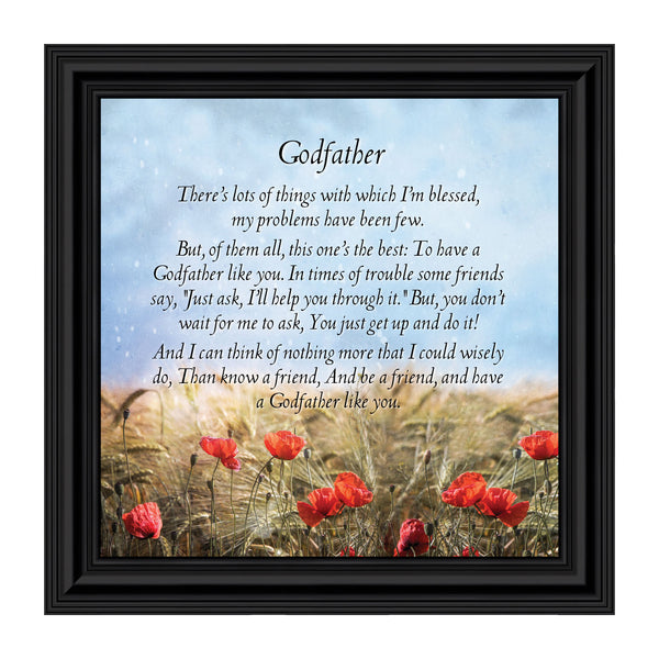 Godfather, Gift For God Father, Picture Frame,10x10 6327