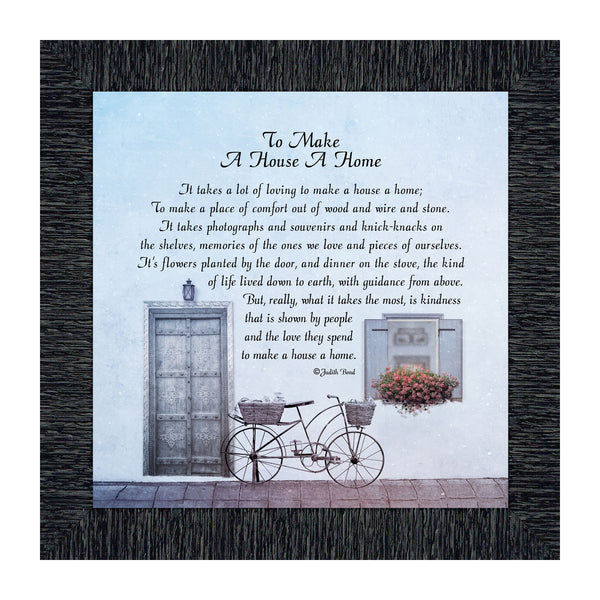 To Make a House a Home, House Warming Gift New Parents, Inspirational Gifts for Home, 10x10 8632