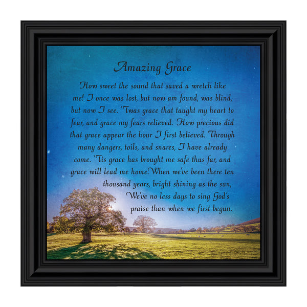 Amazing Grace, Great Hymns of the Faith, Picture Frame 10x10 8648