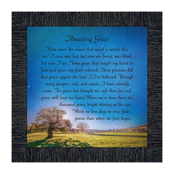 Amazing Grace How Sweet the Sound, Amazing Grace Gifts and Wall Art, Inspirational Home Decor, 10x10 6357