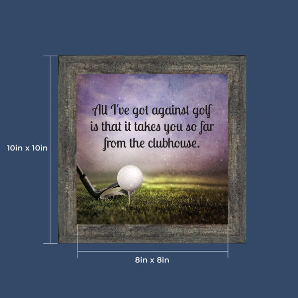 Golf, Funny Golf Gifts for Men and Women, Picture Framed Poem, 10X10 8664