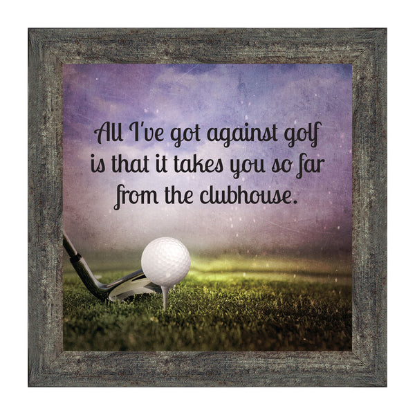 Golf, Funny Golf Gifts for Men and Women, Picture Framed Poem, 10X10 8664