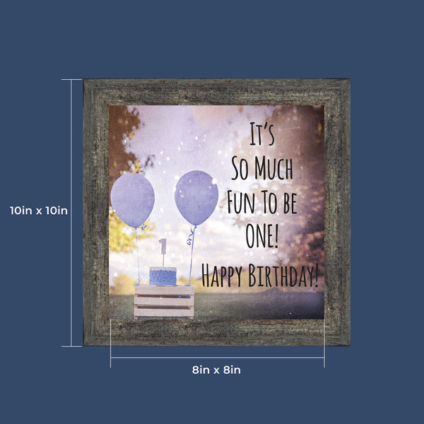 First Birthday for Baby Boy, My 1st Year Moments, Baby Keepsake Picture Frame, 10x10 6404