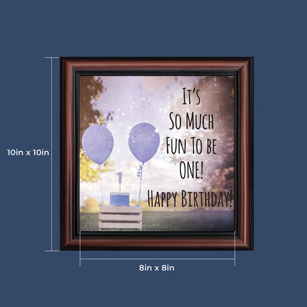 First Birthday for Baby Boy, My 1st Year Moments, Baby Keepsake Picture Frame, 10x10 6404
