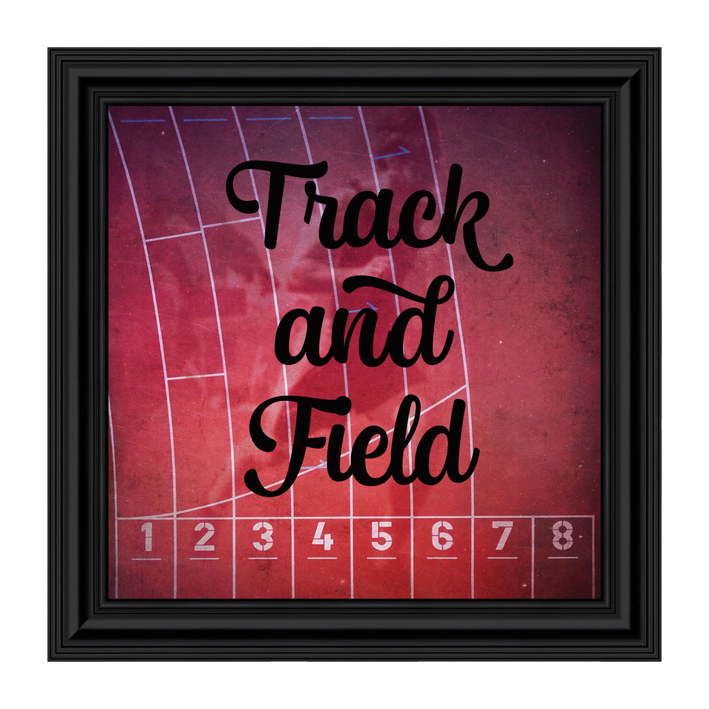 Track and Field, Runners Wall Art, Coach or Athlete Picture Frame, 10x10 8702