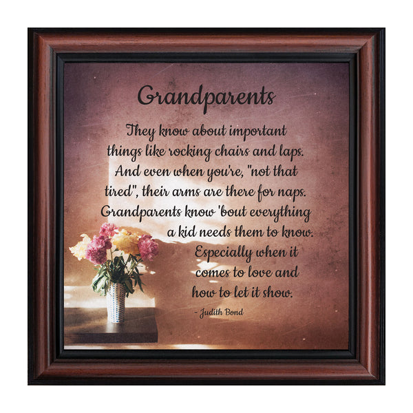 Grandparents, Great Gift for Grandma and Grandpa from Grandchildren, Family Picture Frame, 10x10 6415
