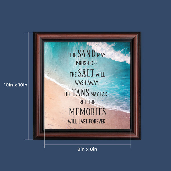 Memories Last Forever, Ocean Decor, Family Vacation Picture Frame, 10x10 6423