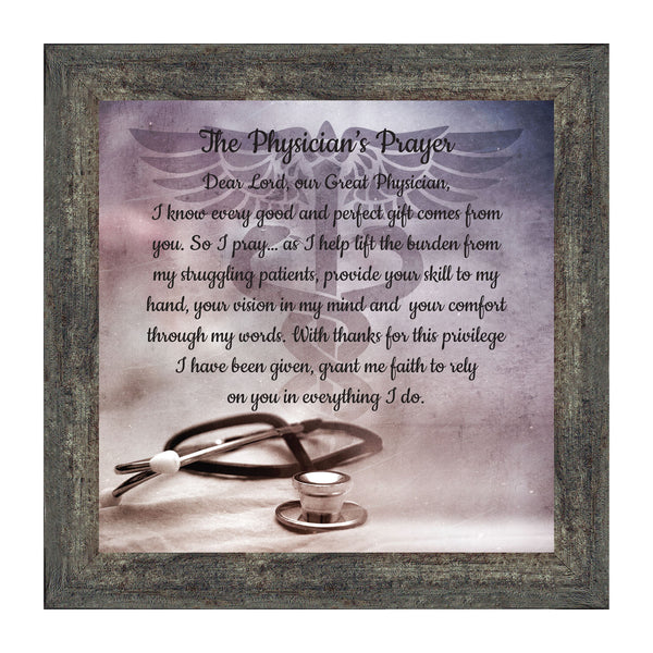 Doctor Gifts, Gifts for Medical School Graduation, Doctor Thank You Gift, Gifts for Doctors Office, Medical Doctor Gifts for Women or Doctor Gifts for Men, A Physician Prayer Framed Poem, 6436
