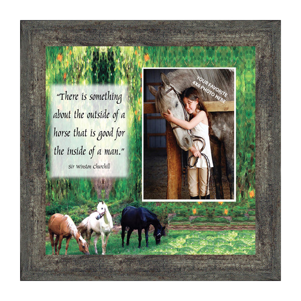 A Horse Picture Frame, Horse Lovers, Personalized Picture Frame 8x8, 9708