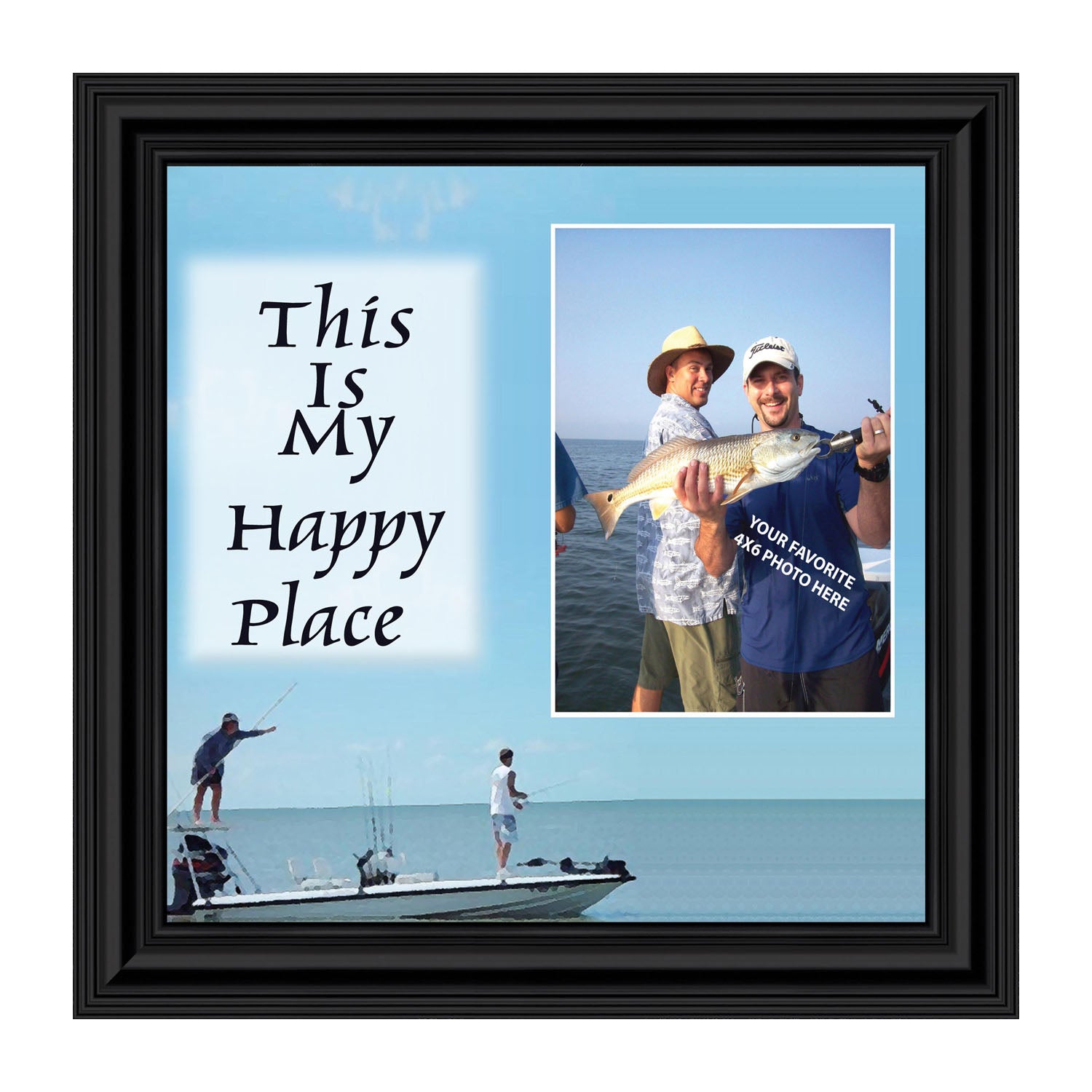 Fishermans Happy Place, Fishing Gifts, Beach, Boating or Fishing