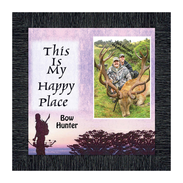 Bow Hunters Happy Place, Hunting, Gaming with Crossbow Personalized Picture Frame, 10 X10 9725