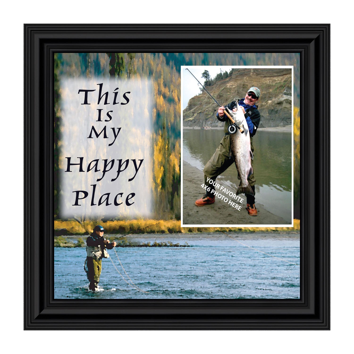 Fly Fishermen Happy Place, Fishing Gifts, Beach, Boating or