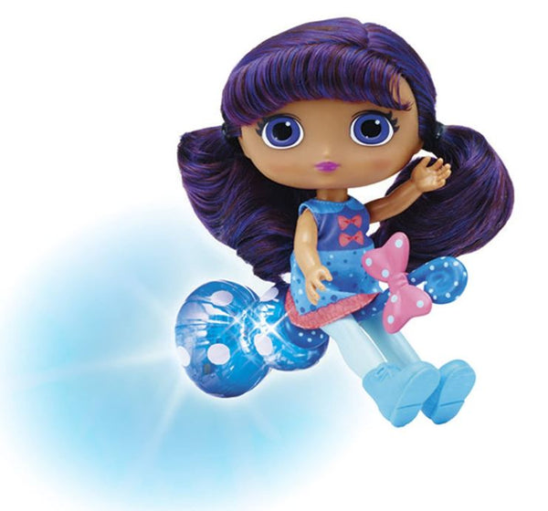 Little Charmers, 8” Lavender Doll with Light Up Broom