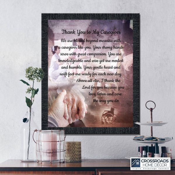 Thank You to My Caregiver, Thoughtful Gifts, Inspirational Picture Frame, 10x10 6344