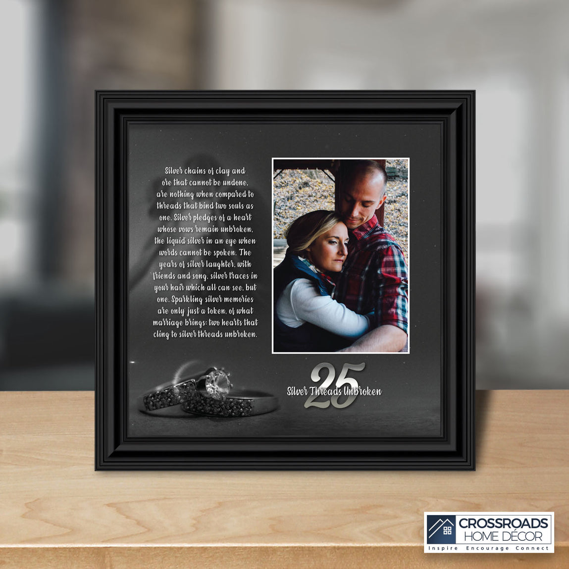 Custom Silver Wedding Anniversary Gift Frame, 25th Anniversary Photo Gifts  For Couples Canvas Print