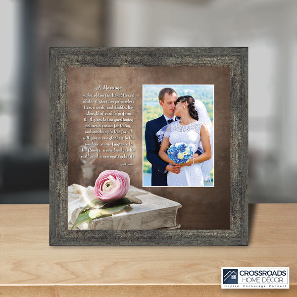 A Marriage, Wedding Gift, Anniversary Picture Frame, 6322 8x8, 6322