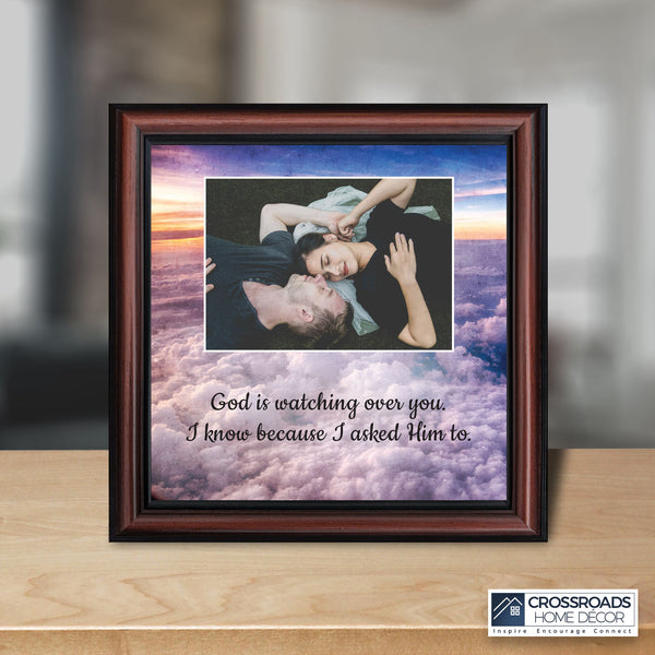 God is Watching Over, Religious Decorations for Home, I Asked God, 10x10 6376