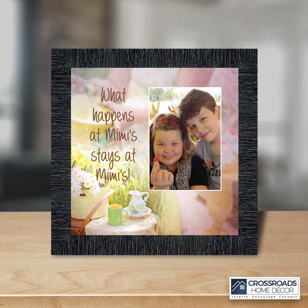 What happens at Mimi's Stays at Mimi's, Picture Frame for Grandmother, Gift for Grandma, Mimi's House, 10x10 6387