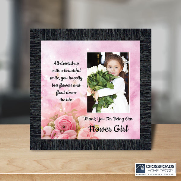 Flower Girl, Thank You for Being in our Wedding Gift, Gift from Bride and Groom to Flower Girl, 10x10 6388