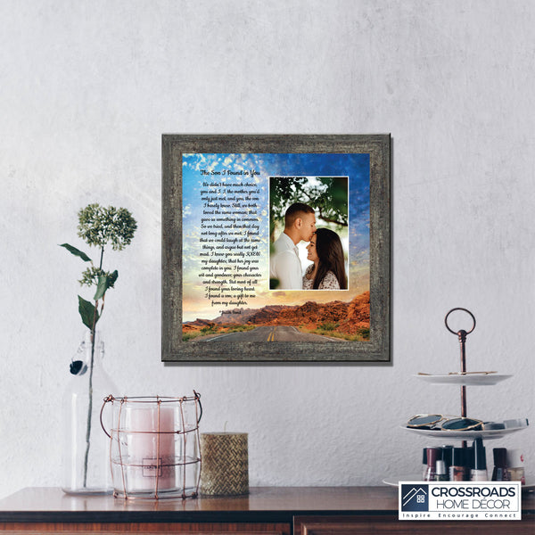 The Son I Found in You, Gift for Son-in-Law, Wedding Gift for New Son the Groom from Mother In Law, Picture Frame, 10x10 6397