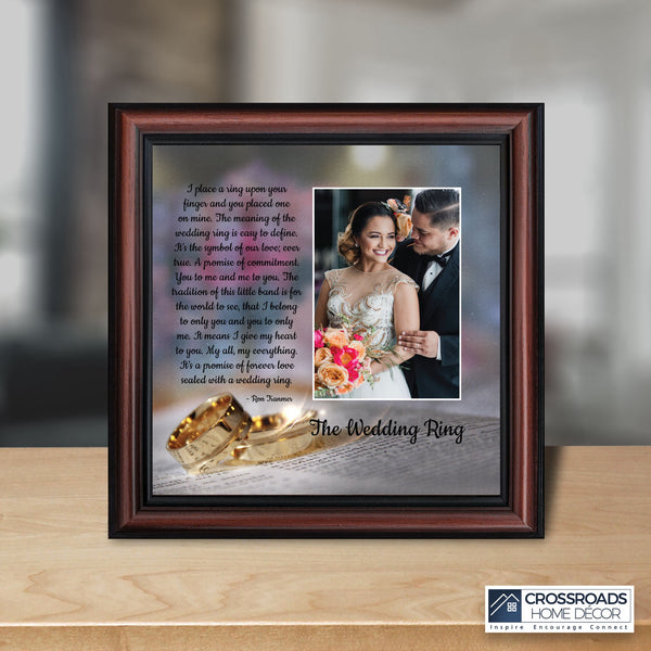 Synthetic Photo Frame Brown With Golden Best Wedding Anniversary Gifts, For  Home Decor