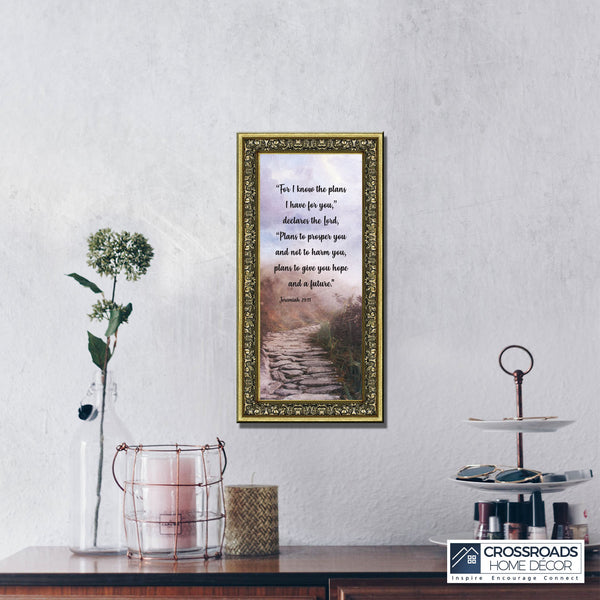 Jeremiah 29:11 "For I Know the Plans I Have For You" Christian Art Gifts, Religious Wall Decor, Pastor or Graduation Gift, Bible Scripture Wall Art, 10x10 6443