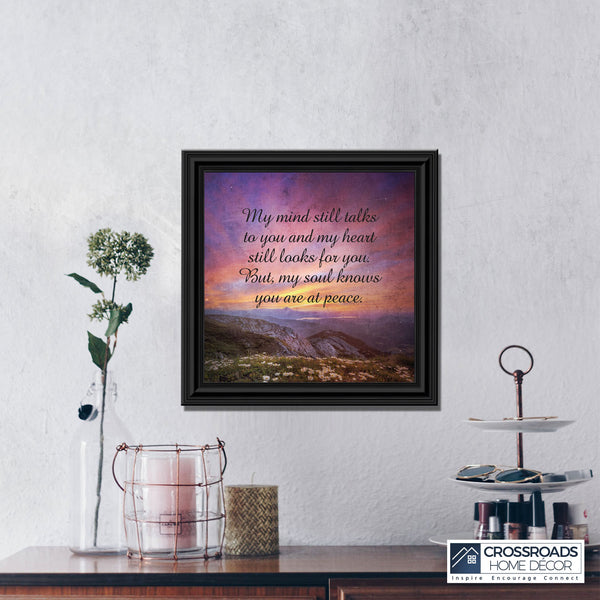 You are at Peace, Sympathy Gift in Memory of a Loved One, Funeral Condolence Gift of Gift of Comfort, 10x10 6409